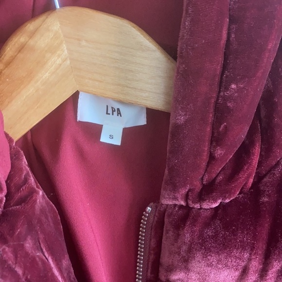 Revolve LPA Velvet Puffer Coat in Rust - Picture 6 of 6